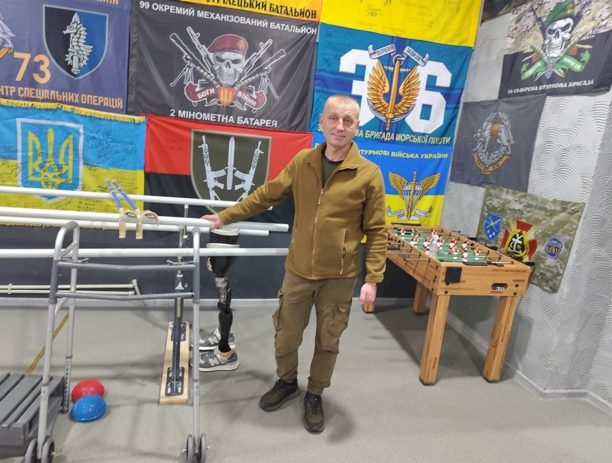 Володимир Коляда у реабілітаційному центрі "Патріот"