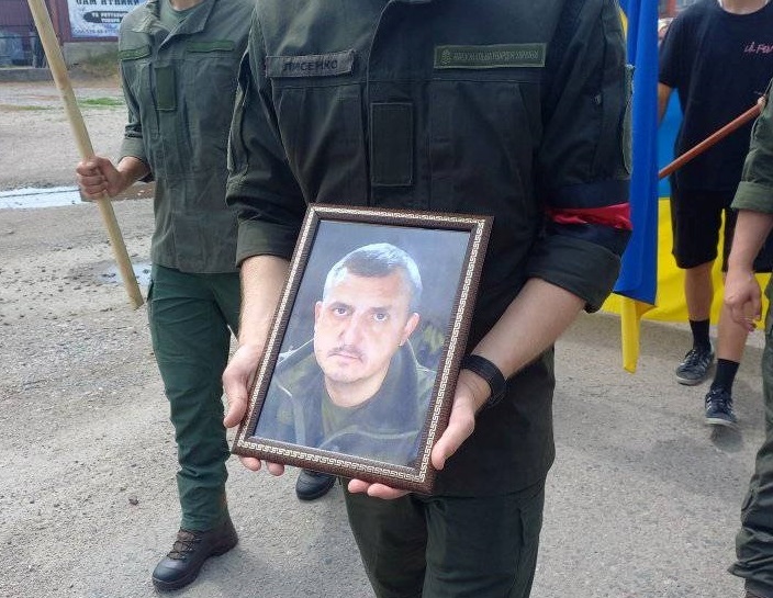 Під час прощання із захиснииком
