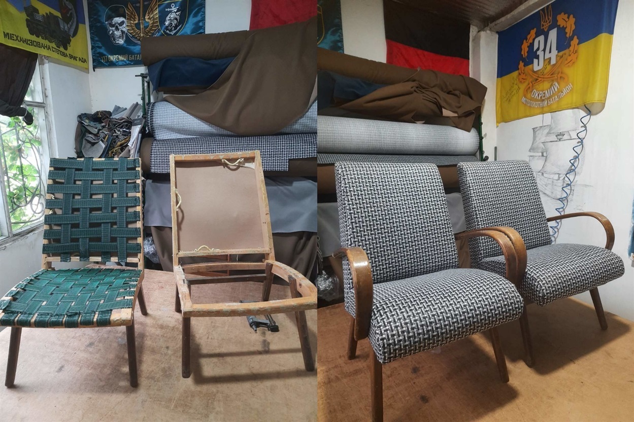 Стільці до реставрації і після