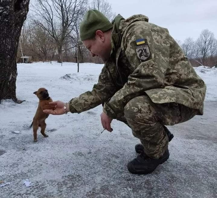 Максим Хмара з цуценям