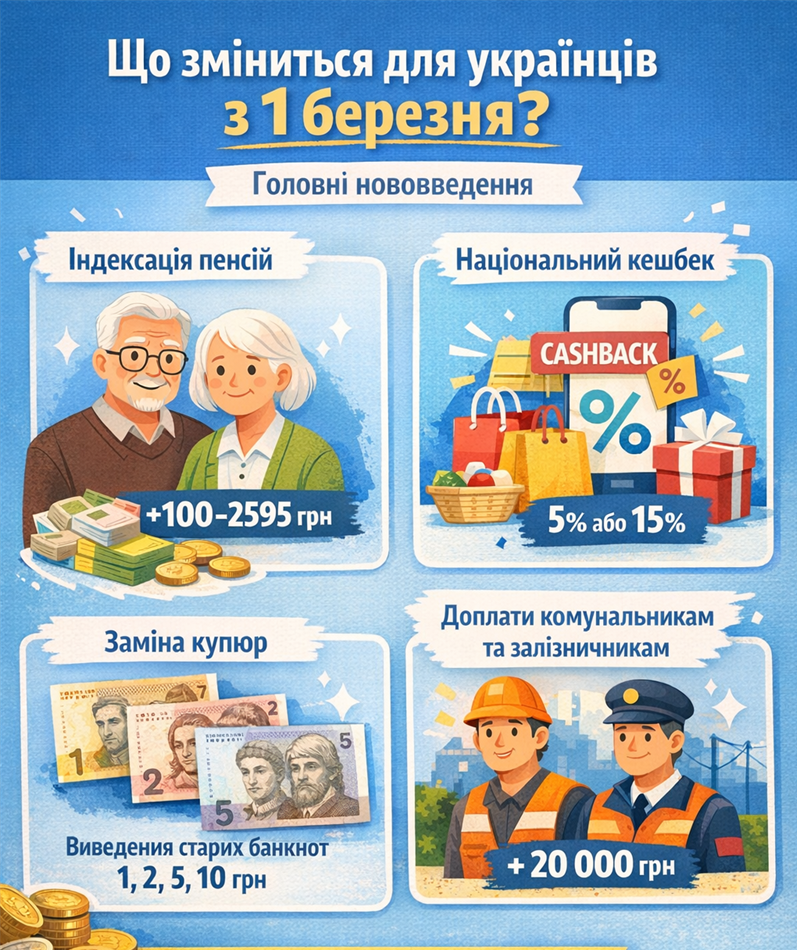 Зміни з 1 березня