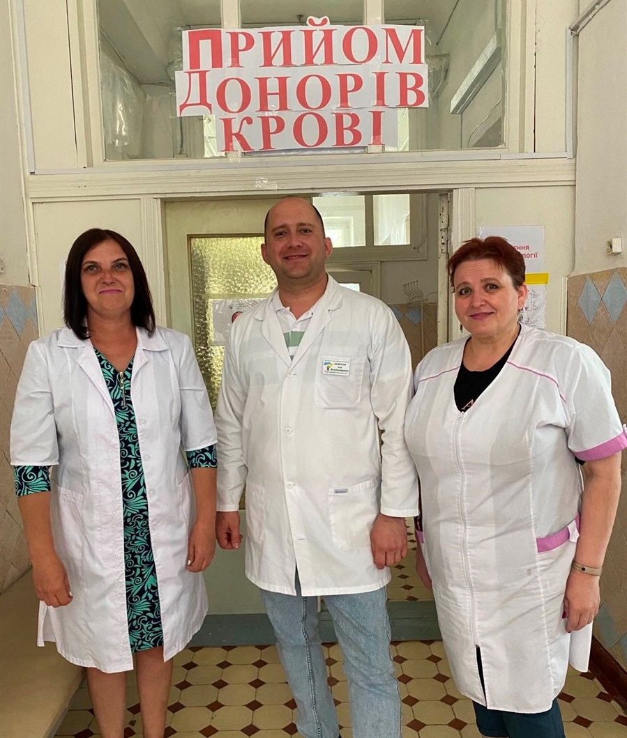 Колектив відділення трансфузіології Знам’янської міської лікарні ім. Лисенка.