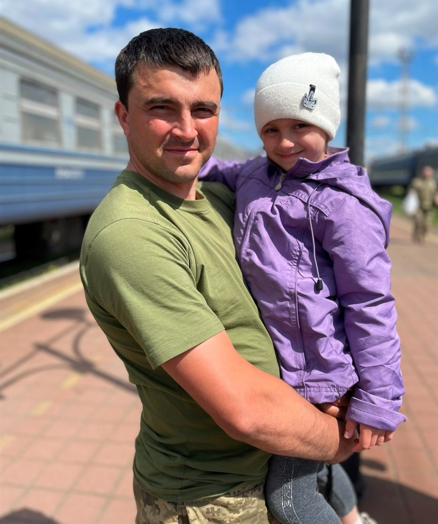 Андрій Зарецький з донькою