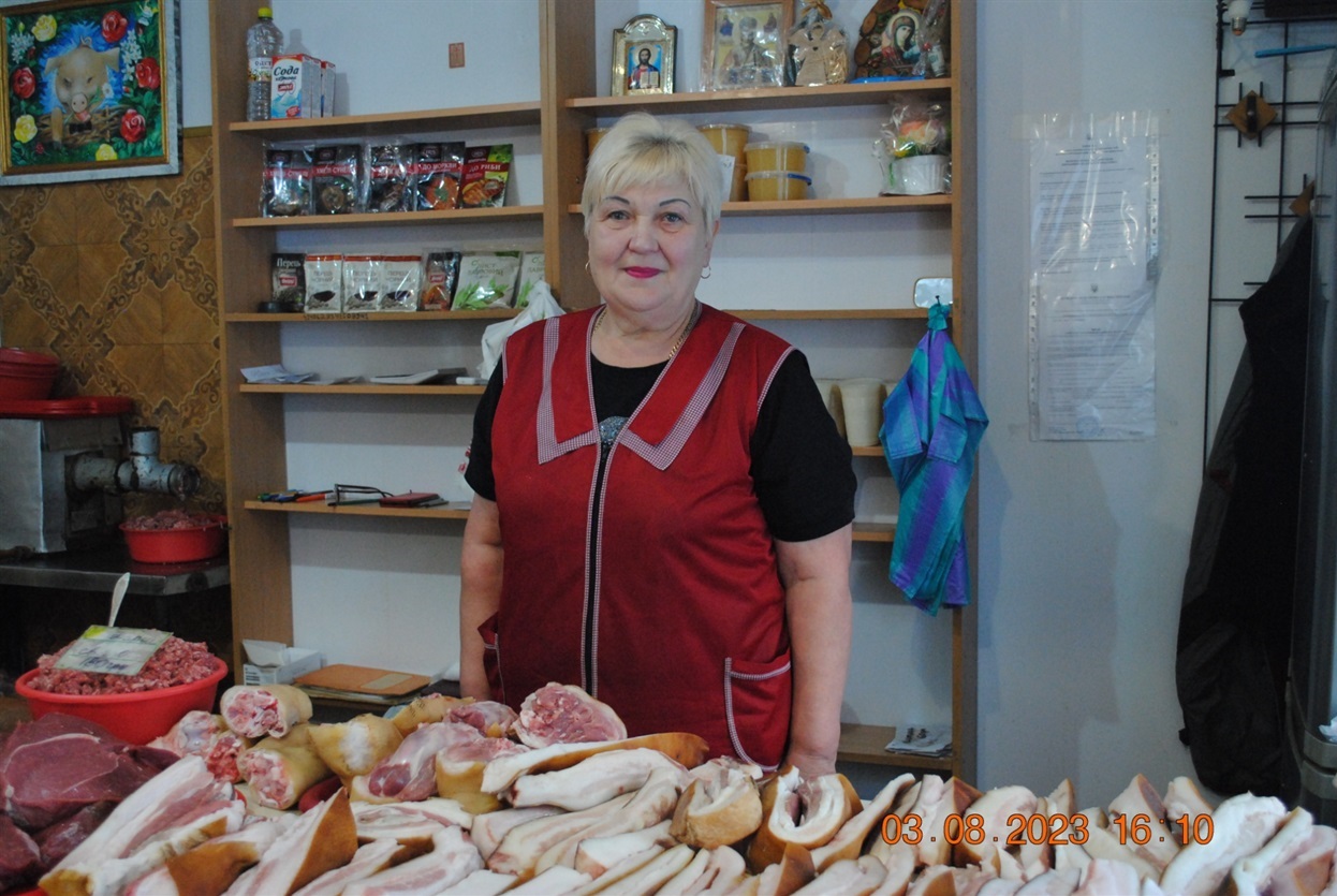 Катерина Перебийніс, власниця м'ясної лавки