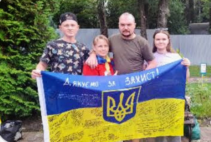 Олександр з дружиною та дітьми