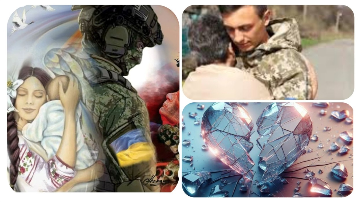 Жінка обіймаає чоловіка
