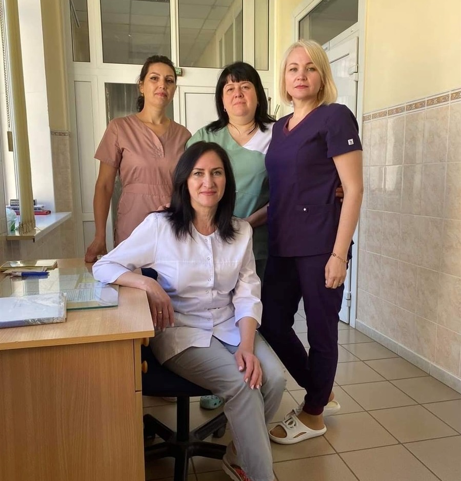 Старша медична сестра Ірина Воронько та медичні сестри Тетяна Щаслива, Марина Карачун та Наталія Тодоренко